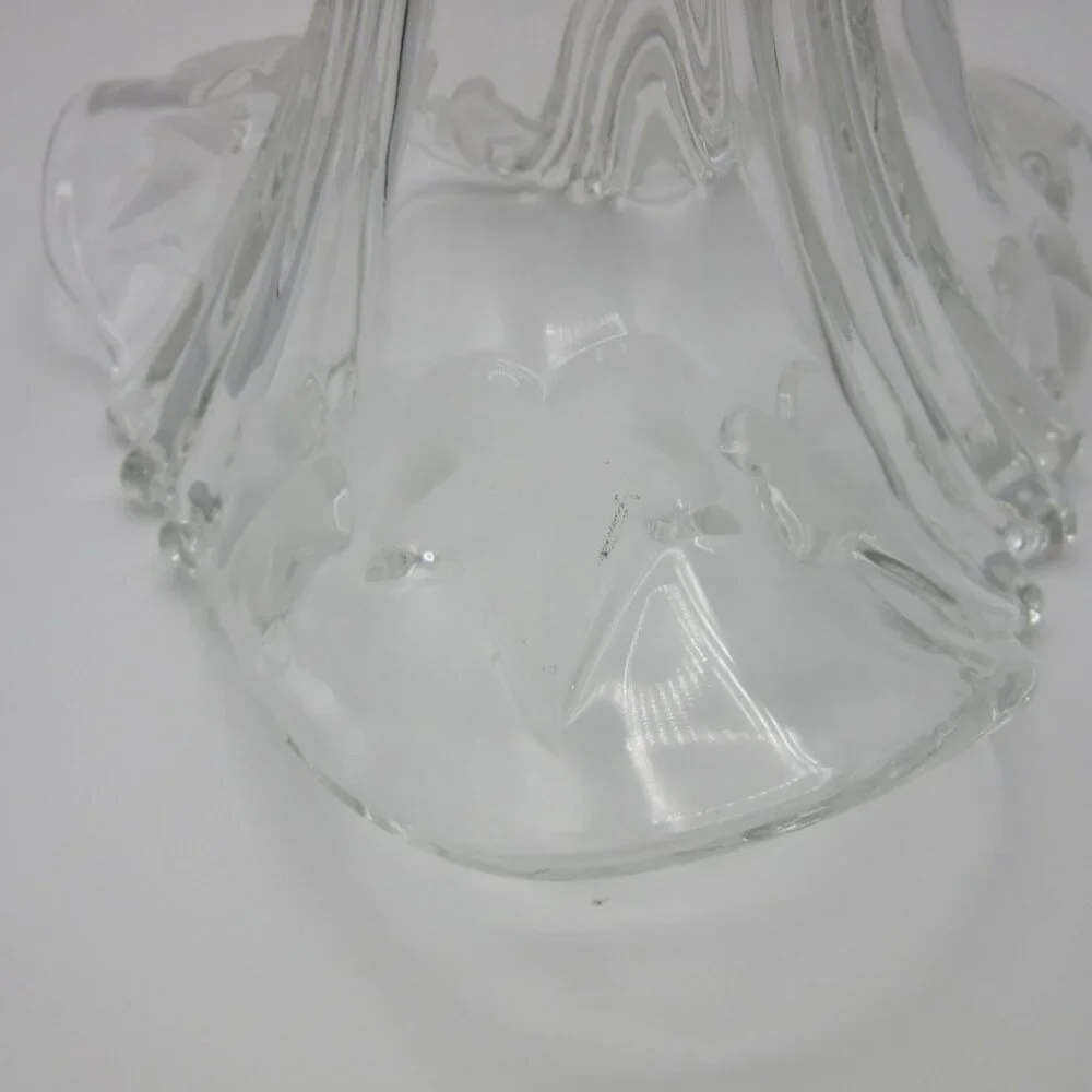 Crystal Bowl Mikasa Frosted Glass Parisian Ivy Candy Dish Leaf Germany Vintage